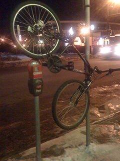 Keeping Bike from Getting Covered in Snow from Plow, Minnesota