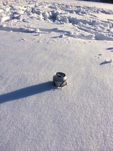 Keeping beer cold in the snow - Winter in Minnesota