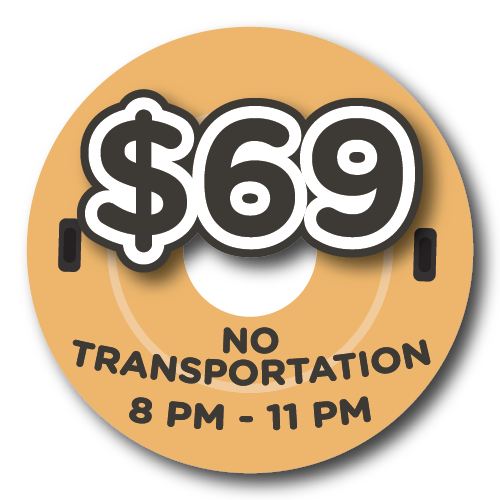 $69 - NO Transportation